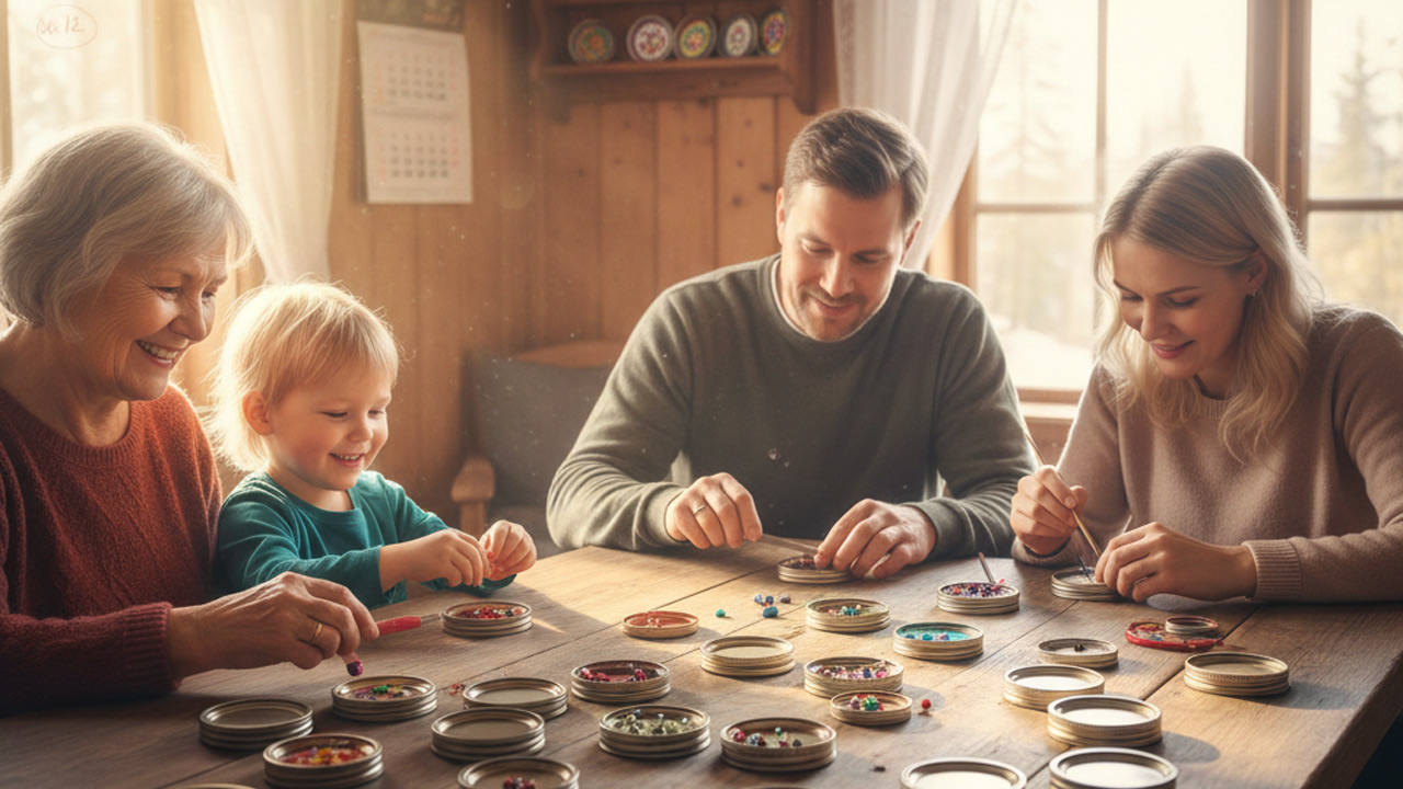 Dääkeliingen, Finnland, Upcycling, Schraubdeckel, Hobby, Finnland, Geburtstag,